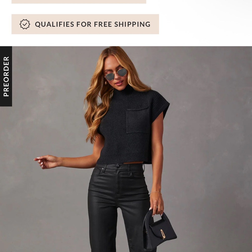 Vici Icon Black Coated Jeans